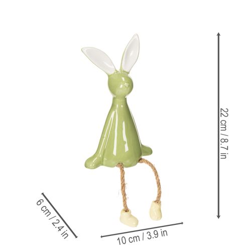 Produkt Ceramiczna półka dekoracyjna w kształcie zajączka wielkanocnego, tworząca radosną atmosferę, 22 cm, 2 sztuki