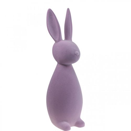 Floristik24 Dekoracyjny Zając Wielkanocny – 2. Wybór – Flokowany Liliowy H47cm