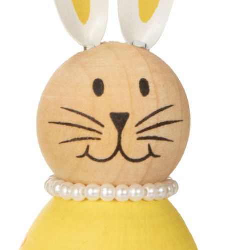 Produkt Dekoracyjne figurki królików w kształcie jajka, idealne do wiosennego wystroju domu, 12 cm, 3 sztuki