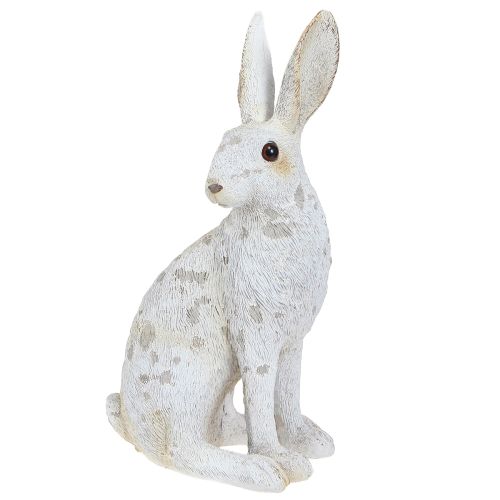 Floristik24 Dekoracyjna figurka siedzącego króliczka Zajączek wielkanocny Shabby Chic 12×9×25cm