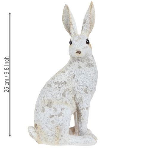 Floristik24 Dekoracyjna figurka siedzącego króliczka Zajączek wielkanocny Shabby Chic 12×9×25cm
