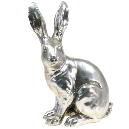 Floristik24 Deco Bunny Silver H36cm