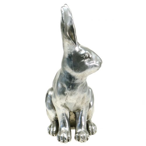 Floristik24 Deco Bunny Silver H36cm