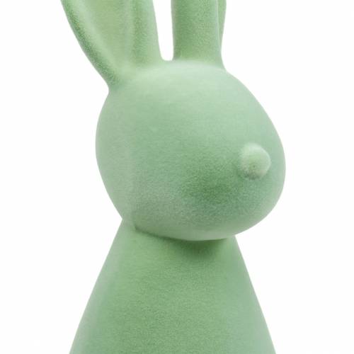 Floristik24 Zajączek do dekoracji wielkanocnych 47cm zielony flokowany zajączek wielkanocny figurka dekoracyjna Wielkanoc