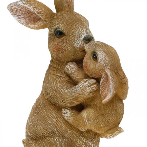 Floristik24 Figurki do dekoracji królików rodzina królików Dekoracja wielkanocna H11.5cm 2szt