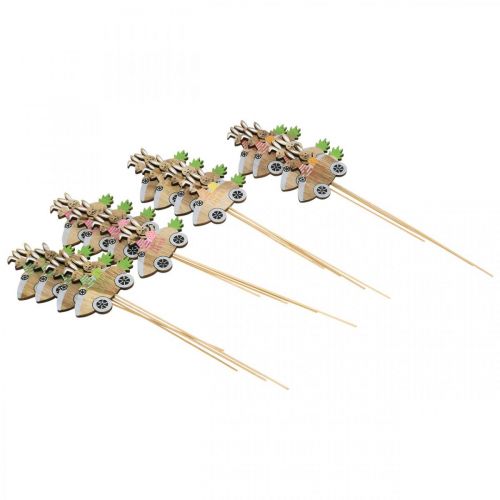 Produkt Ozdobny zajączek do samochodu drewniana dekoracja wielkanocna marchewka 9×7,5cm 16 szt