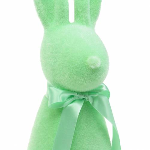 Floristik24 Królik flokowany miętowy zielony H42cm