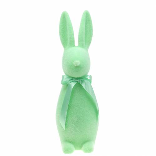 Floristik24 Królik flokowany miętowy zielony H42cm