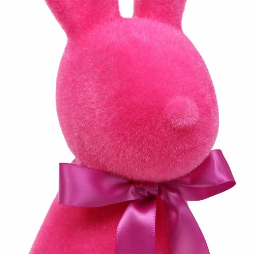 Floristik24 Króliczek flokowany różowy W42cm