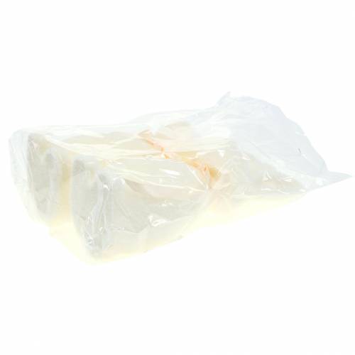 Floristik24 Króliczek flokowany biały krem wys.30cm 2szt