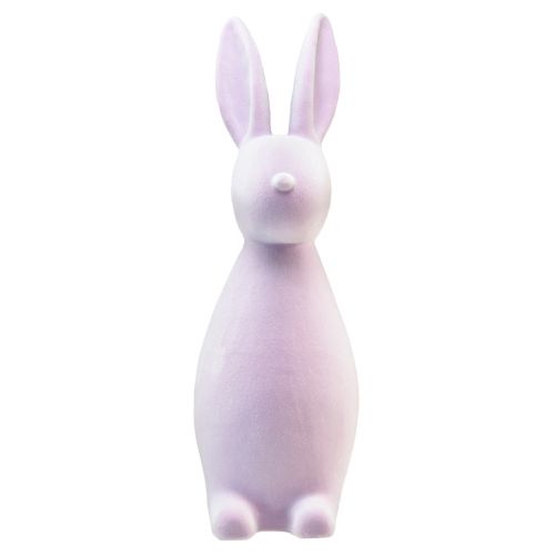 Produkt Dekoracja wielkanocna zając stojący – 2. wybór – flokowany liliowy wys. 47 cm