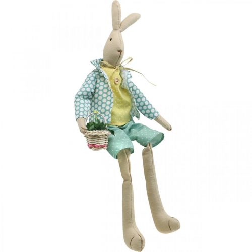 Produkt Tkanina zajączek wielkanocny, zajączek z ubraniami, dekoracja wielkanocna, króliczek wys.46cm