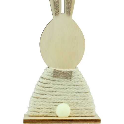 Produkt Króliczki z brokatem Drewniane króliczki dekoracja stołu Wielkanoc W36cm 2szt