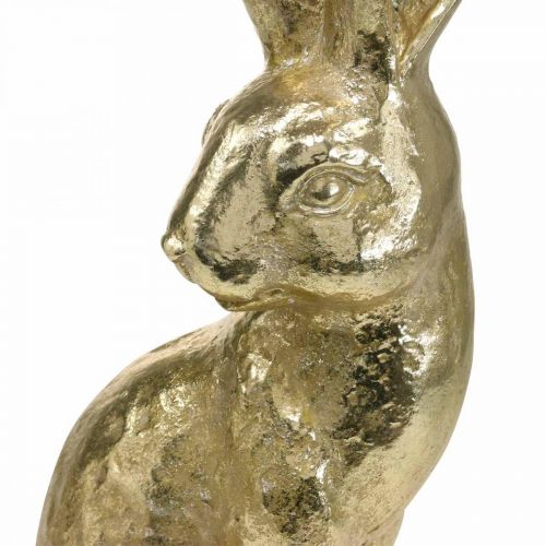 Produkt Ozdobny króliczek duży Zajączek siedzący złoty 22×17×51,5cm
