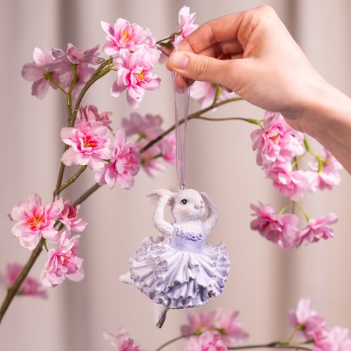 Produkt Zawieszki w kształcie króliczka baletnicy, idealna ozdoba na gałązki wielkanocne lub choinkę, 12 cm, 2 sztuki