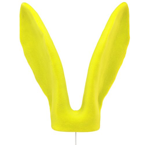 Produkt Ozdoba króliczka uszy żółto-zielona pistacja Wielkanocna na patyku 56cm