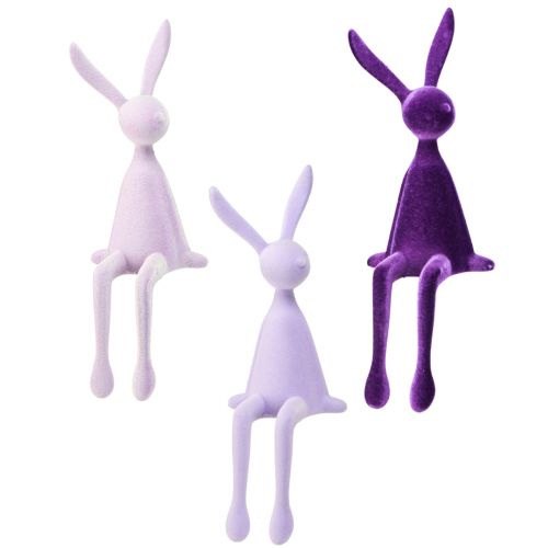 Stołek Bunny Edge Easter Bunny Flocked Purple Lilac – 2. wybór – 28 cm 3 szt.