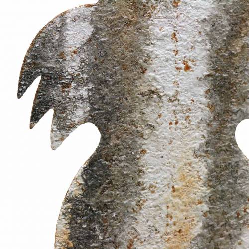 Floristik24 Dekoracja wielkanocna zajączek do naklejania rust rust brzoza look metal 16,5×32cm