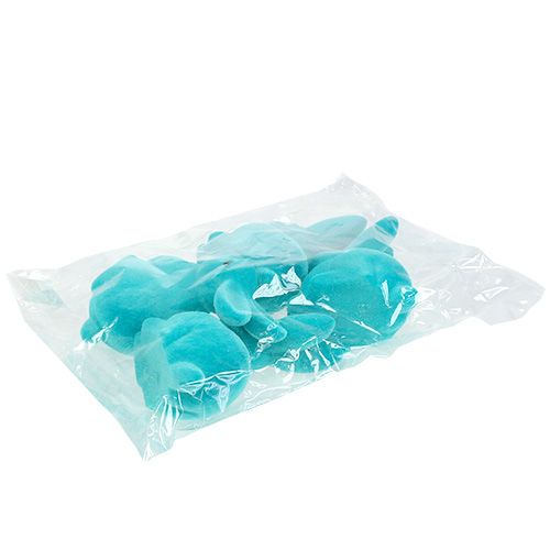 Floristik24 Królik turkusowy 15,5cm flokowany 4szt.