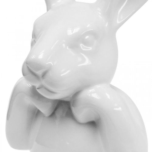Floristik24 Królik dekoracyjny biały, biust głowa królika, ceramika wys.21cm