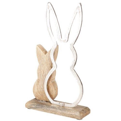Produkt Króliczek mama z dzieckiem ozdoba króliczek naturalny srebrny 26,5cm
