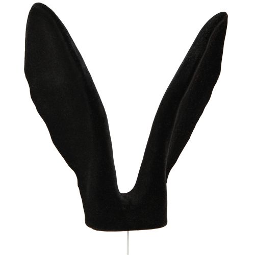 Produkt Uszy królika Ozdoba zajączka wielkanocnego w kolorze czarnym flokowanym, sztyft 56cm