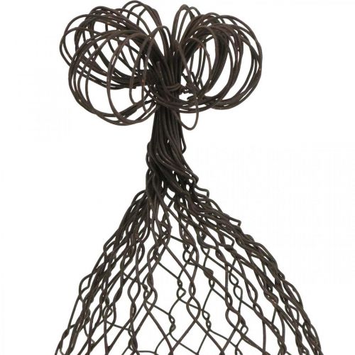 Produkt Kaptur druciany, ozdobny dzwonek, krata wykonana z metalu Brązowy W25cm Ø16cm