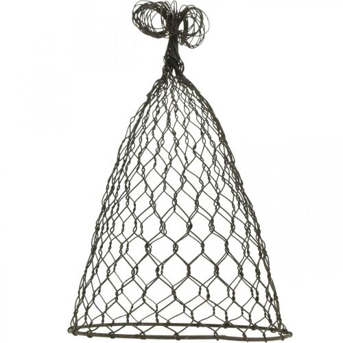 Produkt Kaptur druciany, ozdobny dzwonek, krata wykonana z metalu Brązowy W25cm Ø16cm