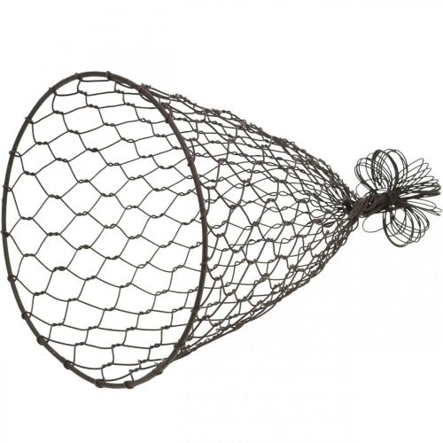 Produkt Kaptur druciany, ozdobny dzwonek, krata wykonana z metalu Brązowy W25cm Ø16cm