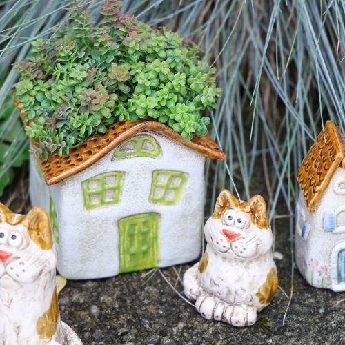 Produkt Ceramiczny świecznik na tealight w stylu rustykalnym, tworzący przytulną atmosferę, 11 cm