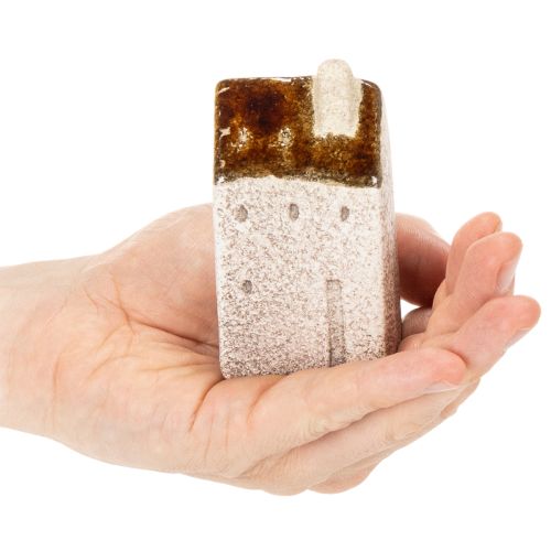 Zestaw dekoracyjnych ceramicznych domków w miniaturze, dekoracja stołu, 9 cm, 3 sztuki | Floristik24.pl