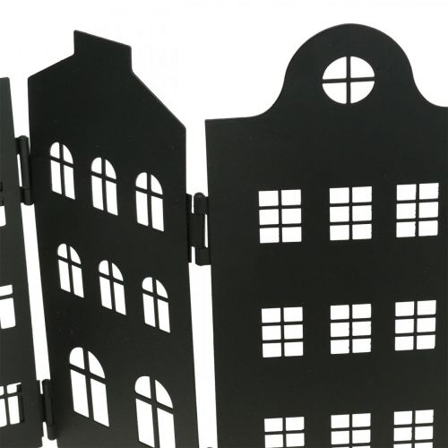 Floristik24 Deco House Metal Metal Black Stand-up City Silhouette 40×18cm