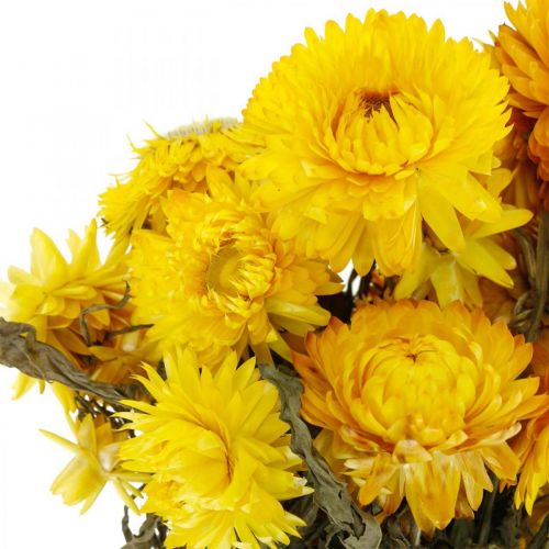 Produkt Kwiaty suszone truskawkowe żółte, pęczek dekoracyjny 75g