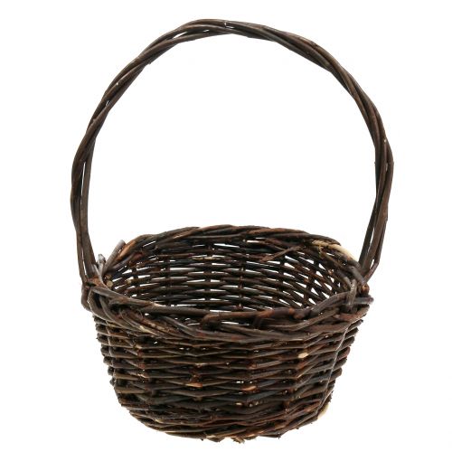 Koszyczek z rączką wierzba owalny 28cm x 20cm | Floristik24.pl