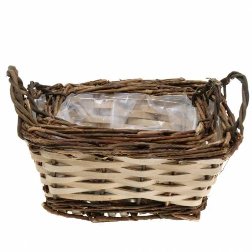 Produkt Kosz dekoracyjny kwadratowy Natural 21×16/16×13cm Zestaw 2 szt.