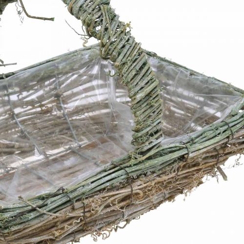 Floristik24 Kosz na rośliny, kosz na kwiaty, gałązki winorośli Shabby-Chic L42cm/34cm/28cm Zestaw 3 szt.