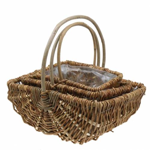 Produkt Kosz uchwyt prostokątny natura 34×26/29×20/24×15cm zestaw 3