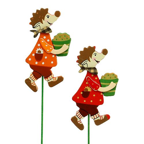 Floristik24 Jesienny jeż wtyczkowy z ciastkiem 12szt.