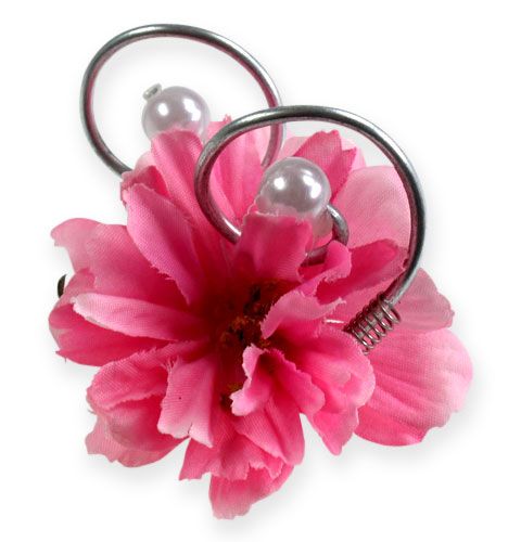 Produkt Wpinka ślubna z perłami, srebrna 8cm 24 szt