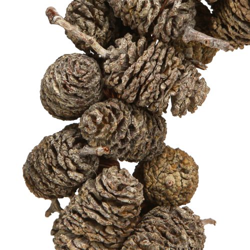 Produkt Ozdoba serce w kształcie stożka serce olcha szyszka bielona 24cm