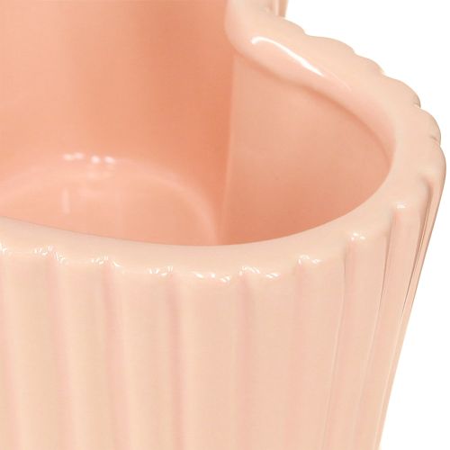 Produkt Dekoracja Ceramiczna Serce Błyszczący Pomarańczowy Żółty 11×10×6cm 6 szt