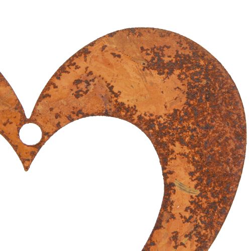 Floristik24 Serce dekoracyjne rdzawa dekoracja ogrodowa serce metalowe 10cm 12 szt