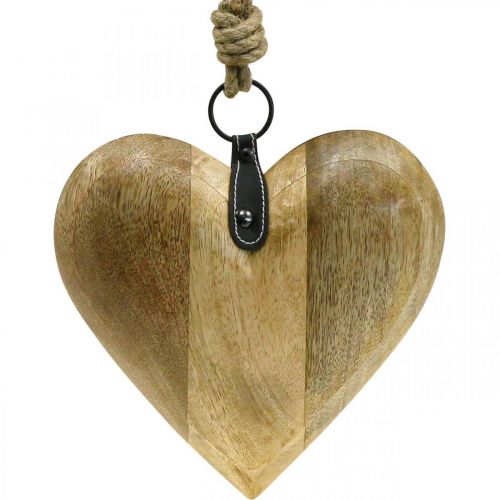 Serce drewniane, ozdobne serce do zawieszenia, dekoracja serca W19cm