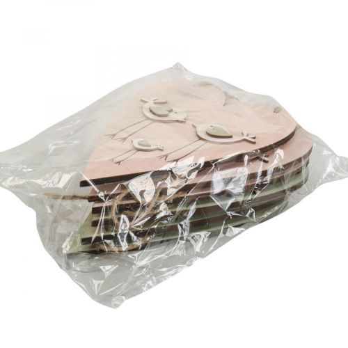 Produkt Serce drewniane, dekoracyjne serce do zawieszenia, dekoracja serca W16cm 6 szt