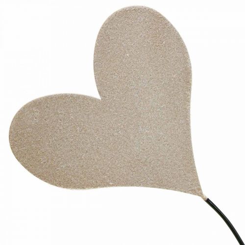 Produkt Dekoracja stołu serca ślubne, dekoracja serca metalowe beżowo-pomarańczowo-żółte W40cm 3szt