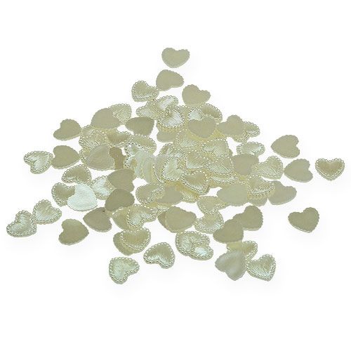 Floristik24 Dekoracja rozproszona mini serca kremowe 1,3cm 300szt