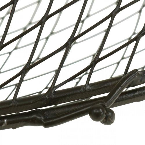 Floristik24 Metalowe serce, druciane serce, koszykowe serce Brązowe W16.5cm D31cm