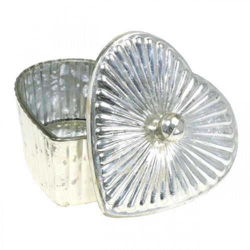 Produkt Słoik serce z pokrywką szklany słoiczek serce szampan 15,5×15×10cm
