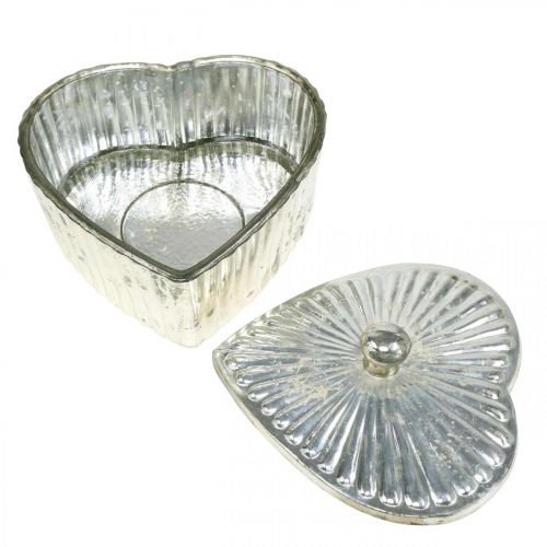 Produkt Słoik serce z pokrywką szklany słoiczek serce szampan 15,5×15×10cm