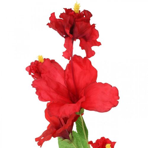 Produkt Sztuczny kwiat gałąź hibiskusa czerwona gałąź dekoracyjna hibiskus H107cm